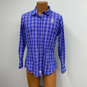 Wrangler full snap button down long sleeve national Patriot embroidered shirt